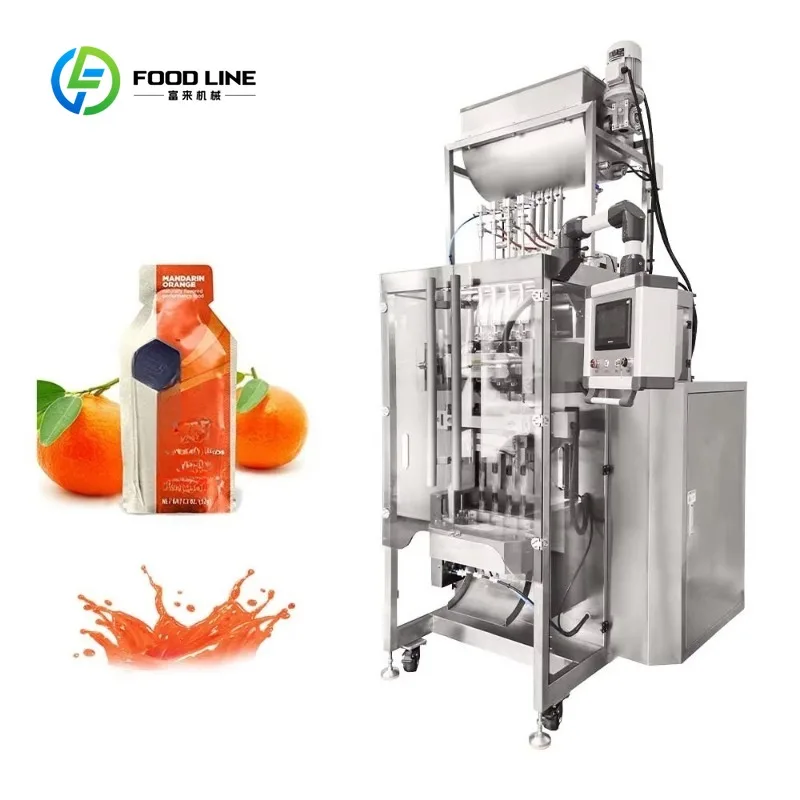 Custom Made Automatic Multilane Irregular Shaped Sachet Jelly Liquid Package Machine 4 Lane  Ketchup Packing Machine
