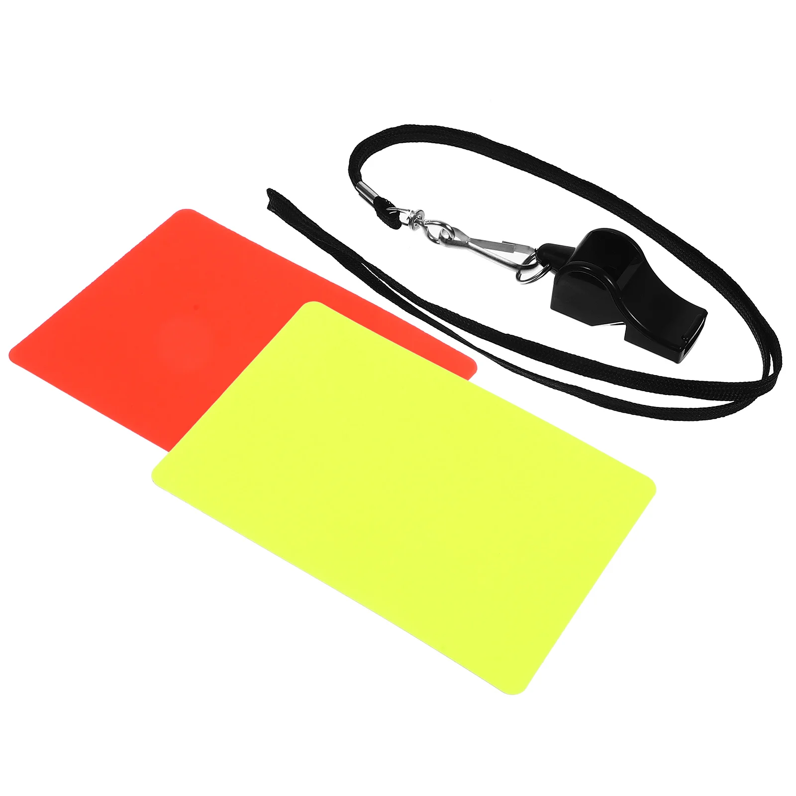 Football Match Referee Red and Yellow Card Whistle Set Multi-function Soccer Cards Standard Portable Wallet Pvc Judge