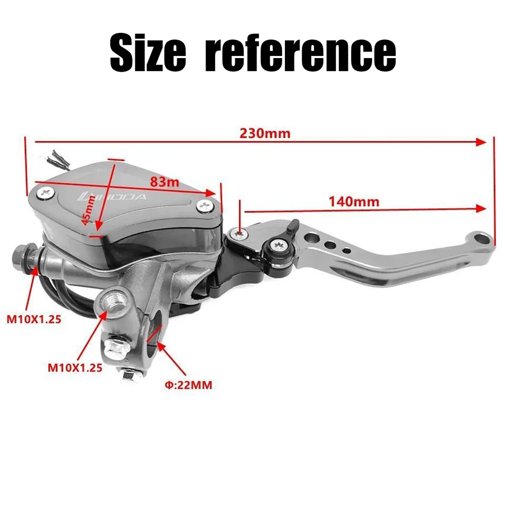 14mm Piston Motorcycle Hydraulic Clutch Brake Master Cylinder Kit 1200mm Hose Universal For Honda Yamaha Kawasaki Suzuki