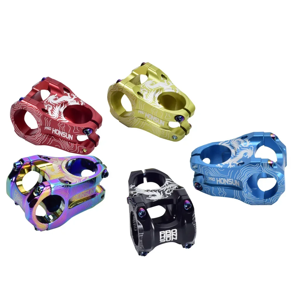 

Цветной вынос MTB из сплава с ЧПУ 31,8*45 мм, 0 градусов, короткий вынос велосипеда XC AM, руль для горного шоссейного велосипеда, радужный вынос, детали велосипеда