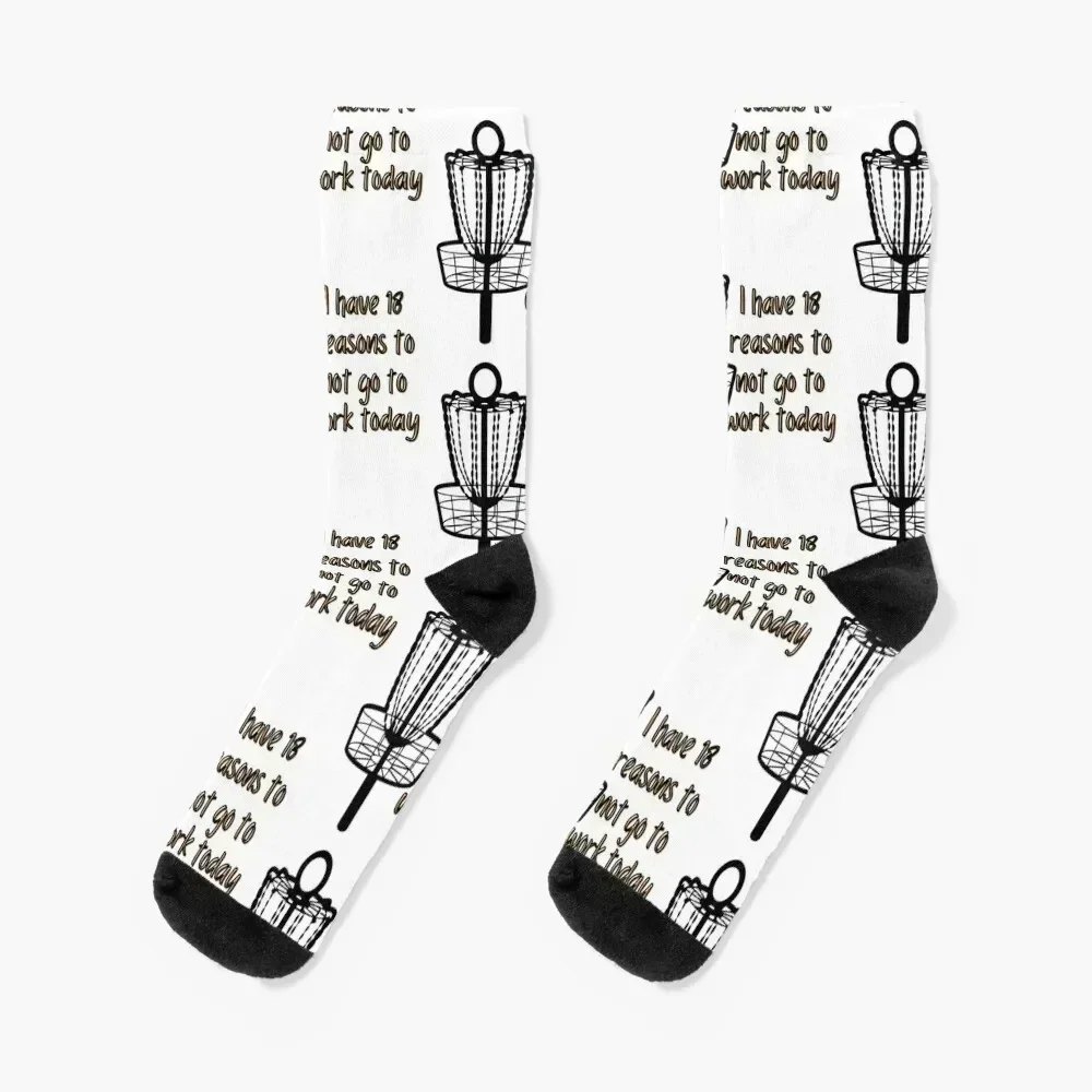 

I have 18 reasons to not go to work today Socks cute anime Heating sock Women's Socks Men's