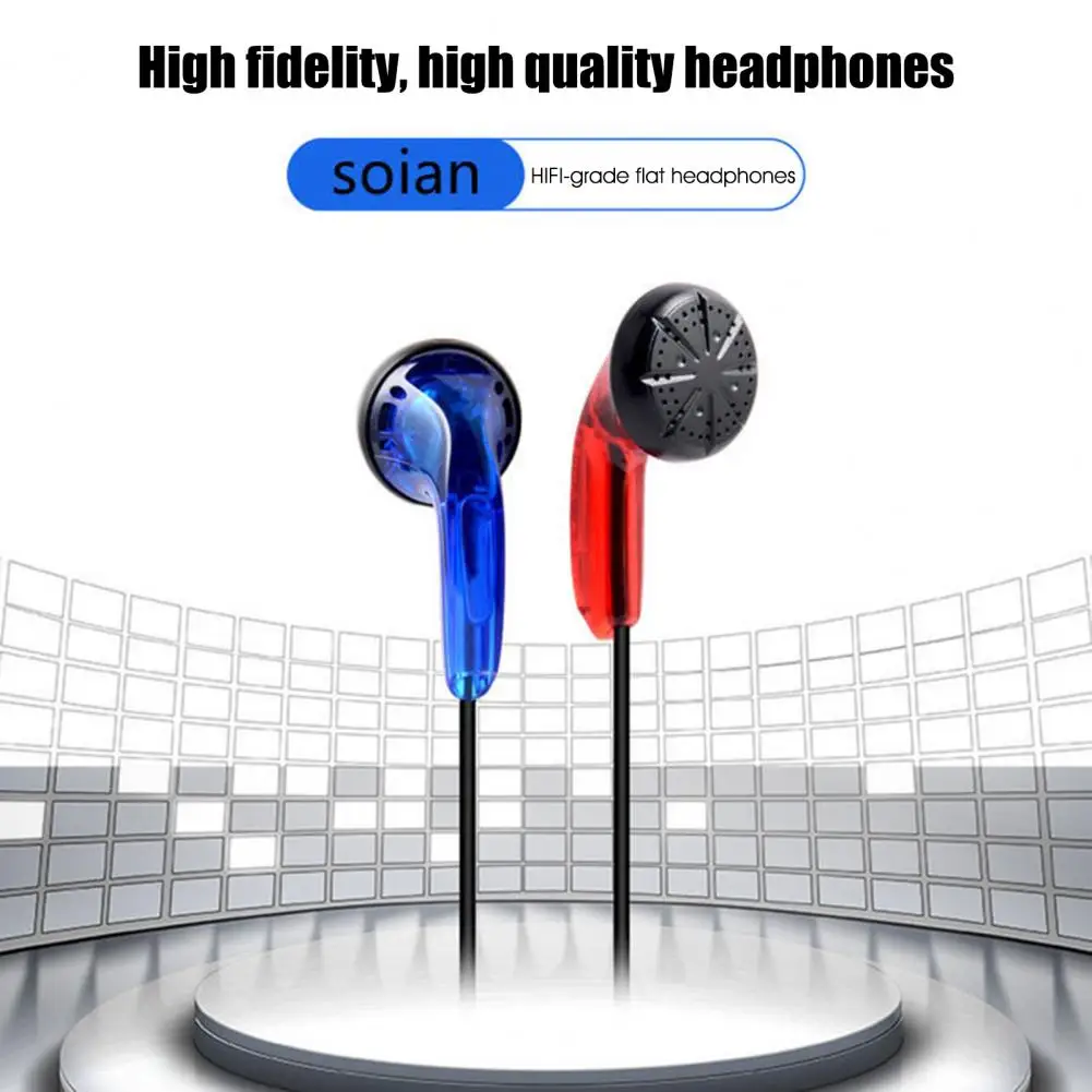 سماعة أذن سلكية ناعمة نقل ثابت عالمي 3.5 ملم HiFi داخل الأذن سماعة أذن رياضية للألعاب مضادة لللف