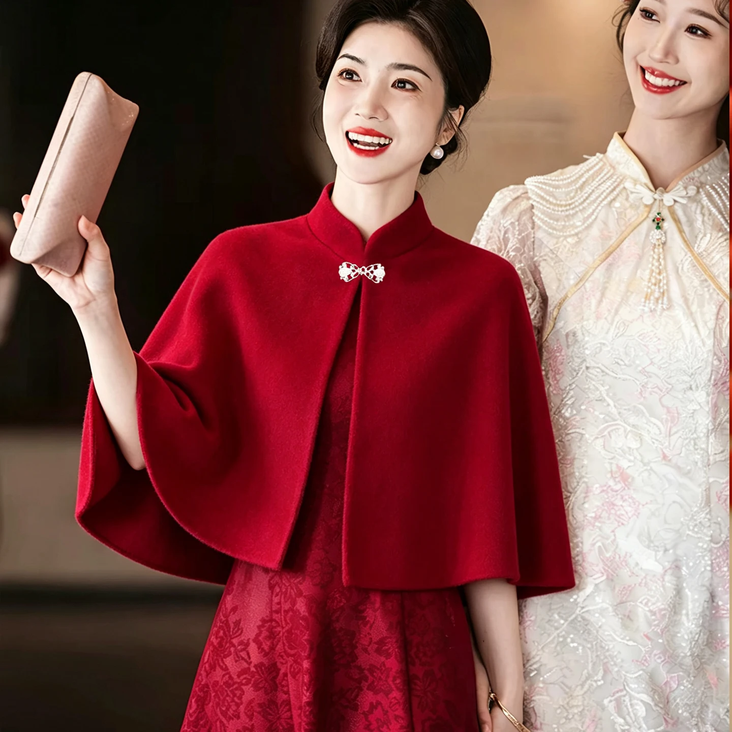 elegant-red-wedding-shawl-women's-outerwear-spring-autumn-winter-fashion-accessory-warmth-chinese-style-cowl-neck-coat
