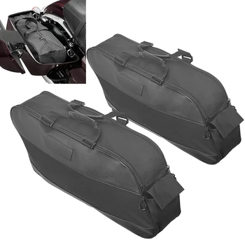 オートバイサドルバッグ荷物ラックライナーサドルバッグハーレーツーリングロードキングエレクトラストリートグライドウルトラツアー FLTR FLHX 93-23