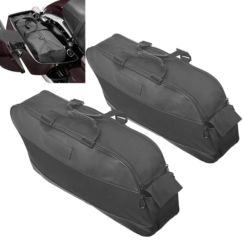 Bolsa para SILLÍN de motocicleta, alforja con forro para Harley Touring Road King Electra Street Glide Ultra Tour FLTR FLHX 93-23