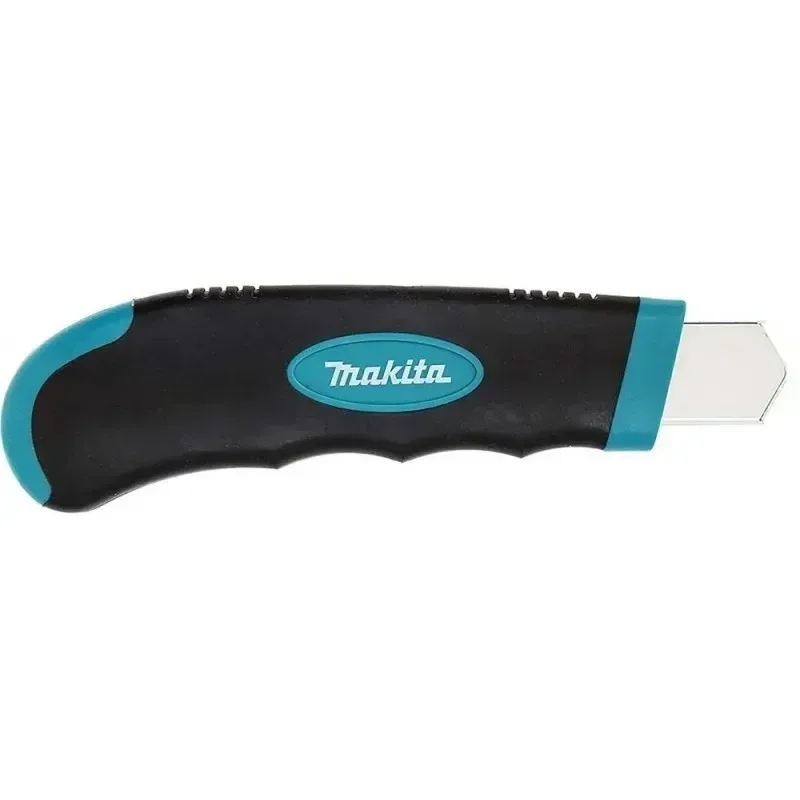 MAKITA ‎D-65713 18mm Slide Lock Snap Off Knife Total 8 Blades Retractable Extra Blades Comfortable Rubber Handle Knife