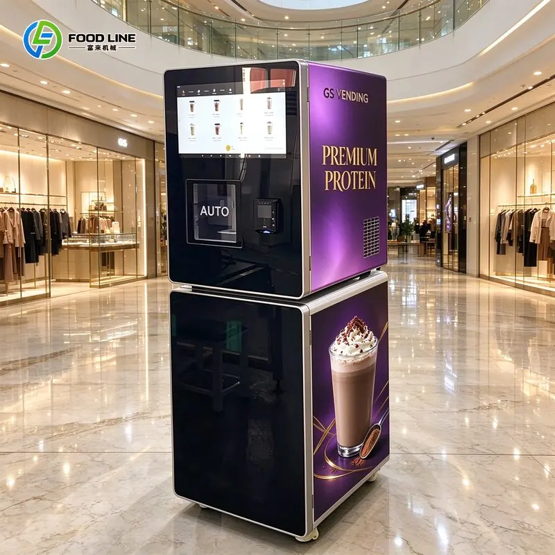 Full Automatic Touch Screen Protein Shake Vending Machine Easy-to-Use Drink Vending Machine FL Customized
