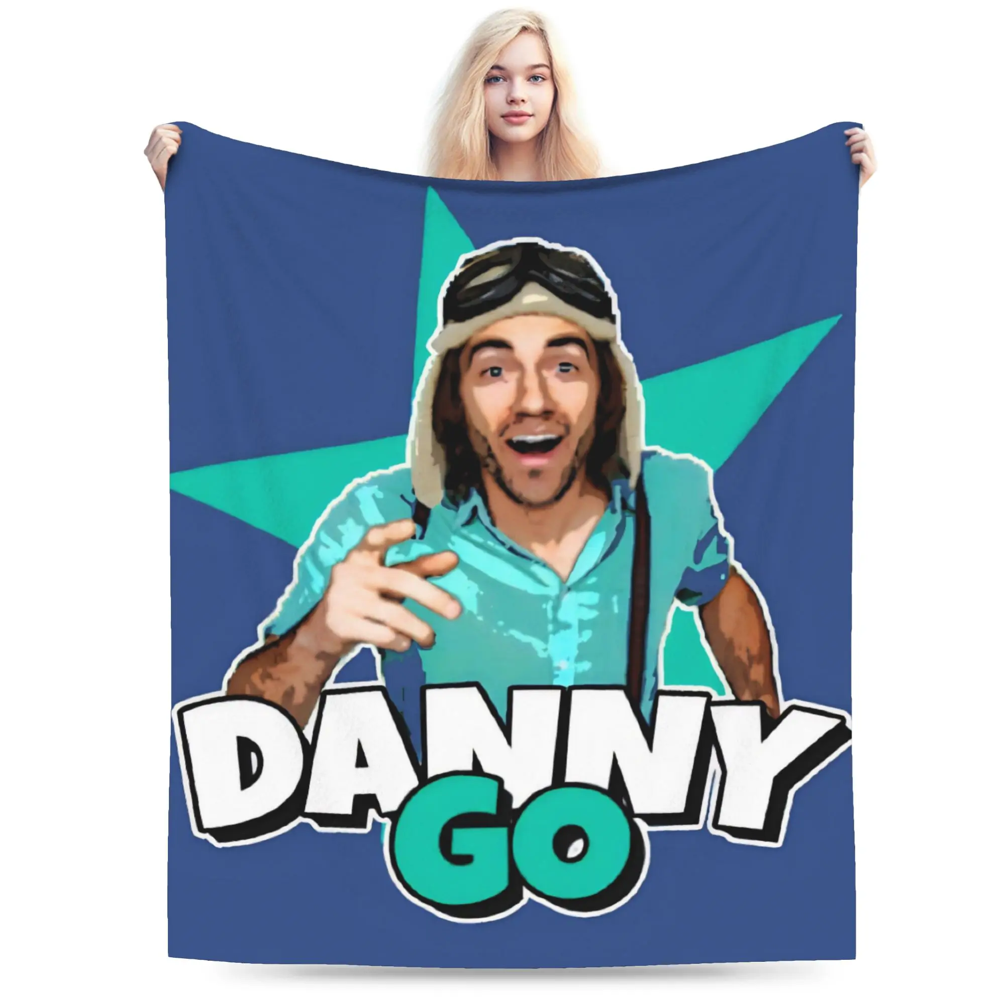 Dannys Go  Gift Blanket For Men Women Warm Cozy Fluffy  Throw Blankets for Bed 50x60 Inches Multiple Sizes