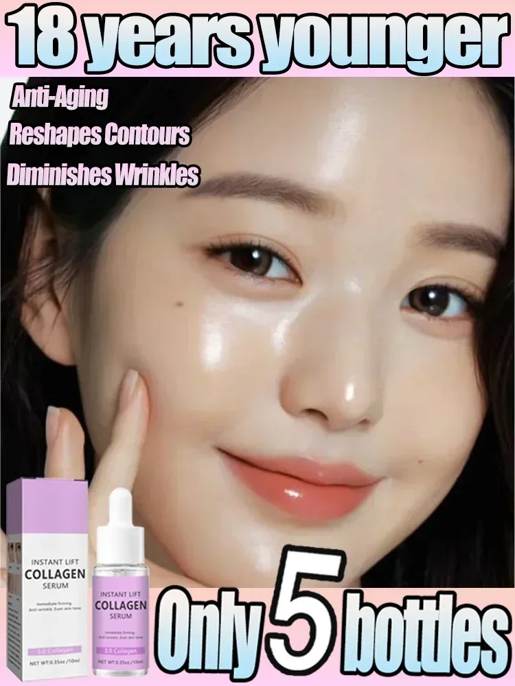 Lifting Facial Serum Collagen Face Serum Wrinkle Removal Anti Aging Hyaluronic Acid Forehead Fine Lines Skin Care Beauty