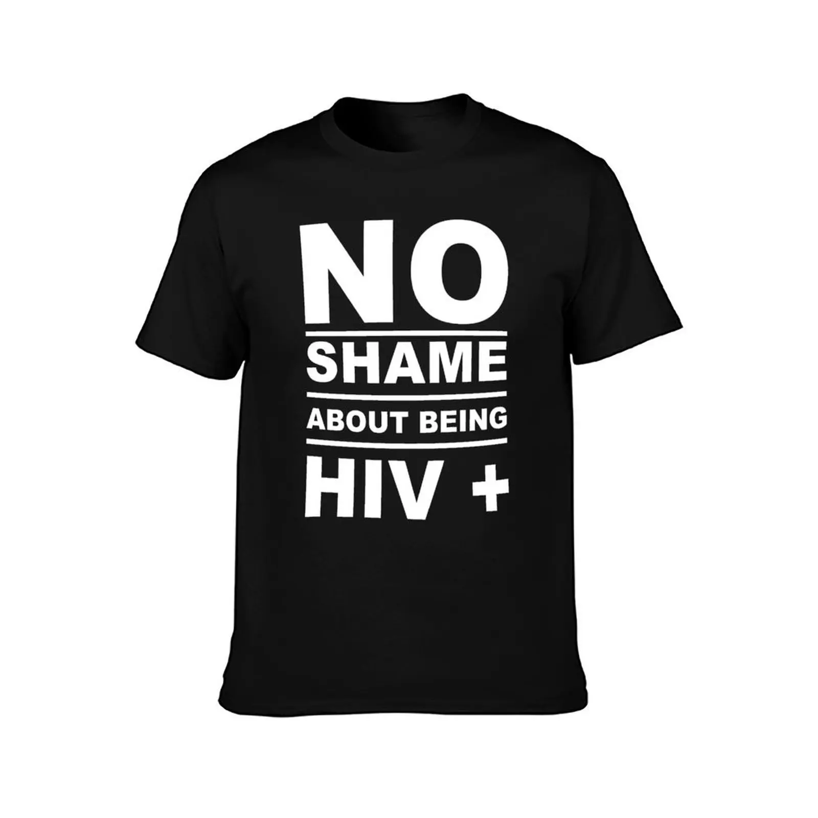 No Shame About Being HIV+ (Red) T-Shirt man clothes rapper graphic tees sweat boys whites t shirt men