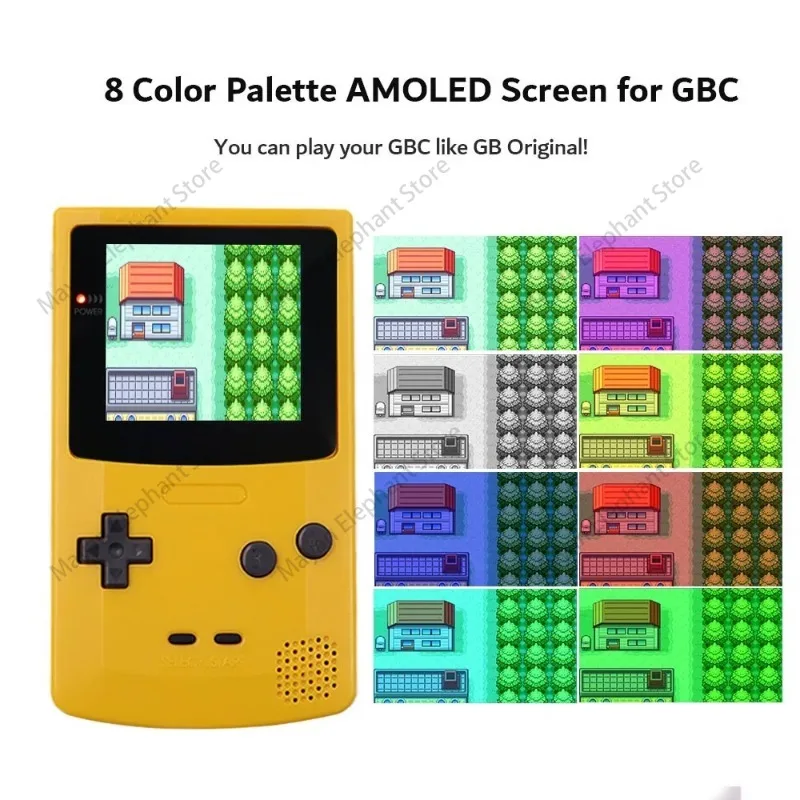 Novo 2024 laminado oled gbc display lcd tela de toque menu osd retro pixel amoled tela para gameboy cor escudo personalizado