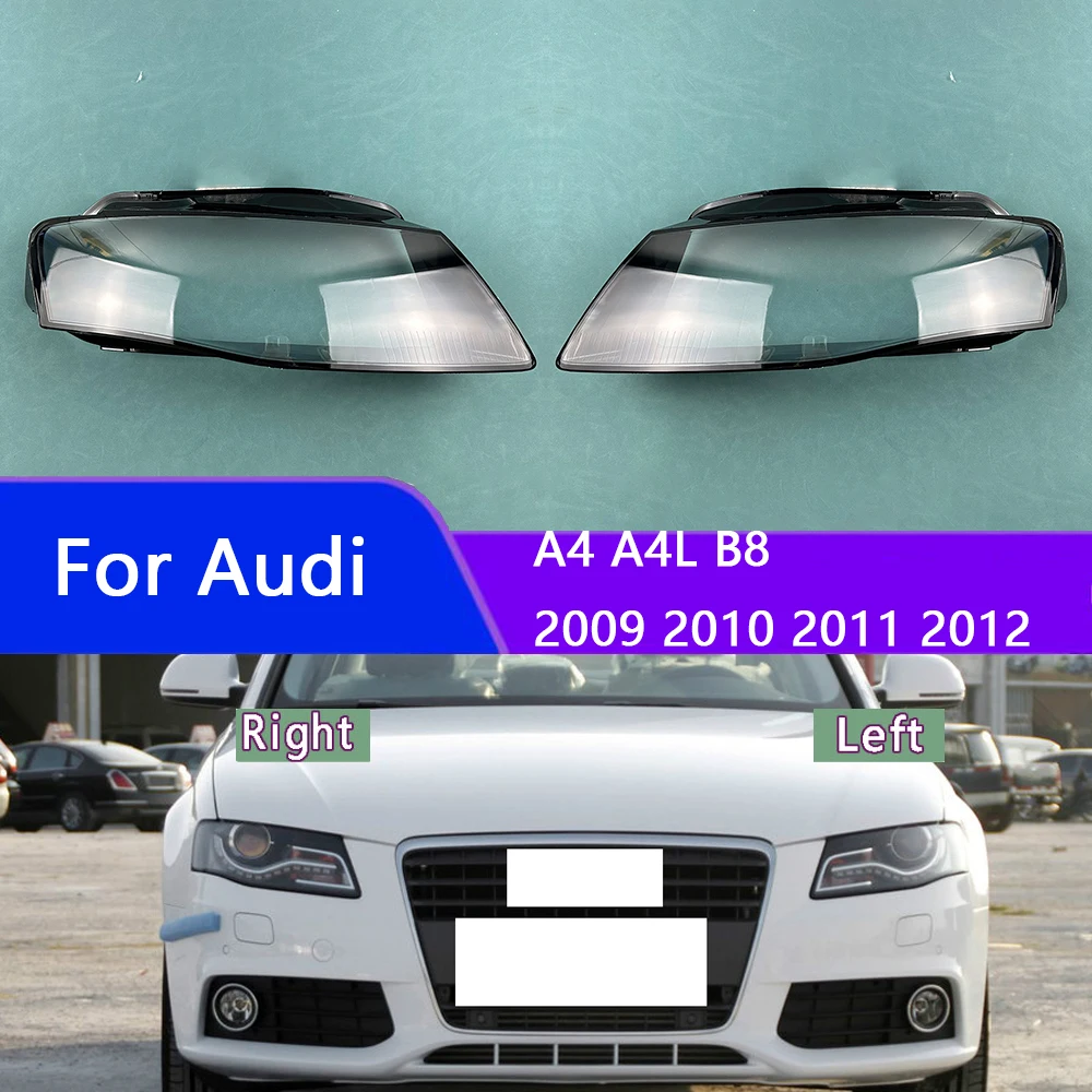 Dla Audi A4 A4L B8 2009 2010 2011 2012 osłona reflektora klosz przedni reflektor pleksi powłoki lampy zastępują oryginalny klosz