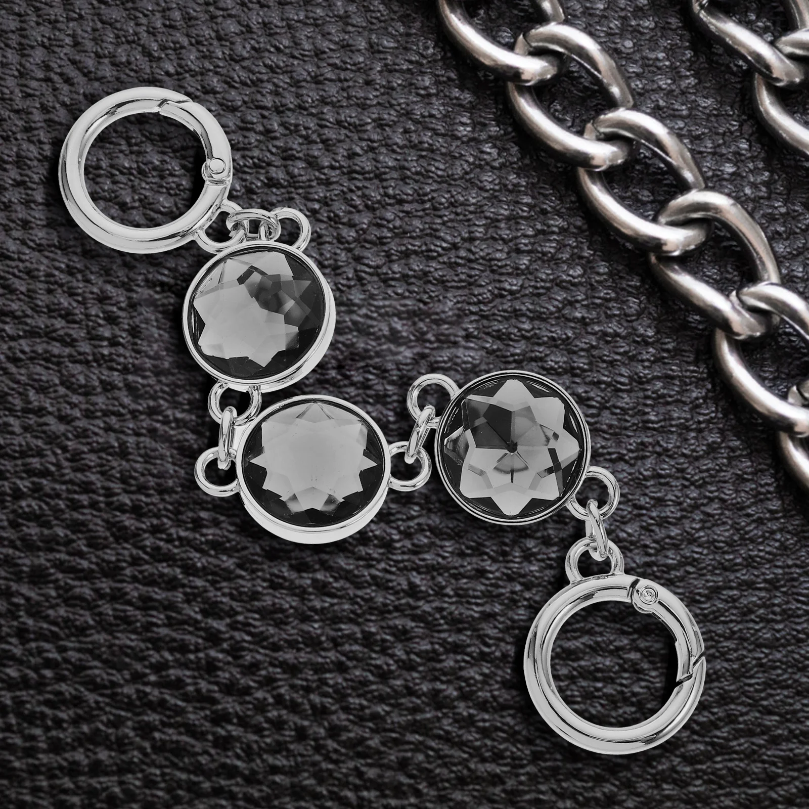 Stylish Chain Strap for Handbag with Sparkling Rhinestones Adjustable Purse Extender for Crossbody Shoulder Bag Elegance Boost