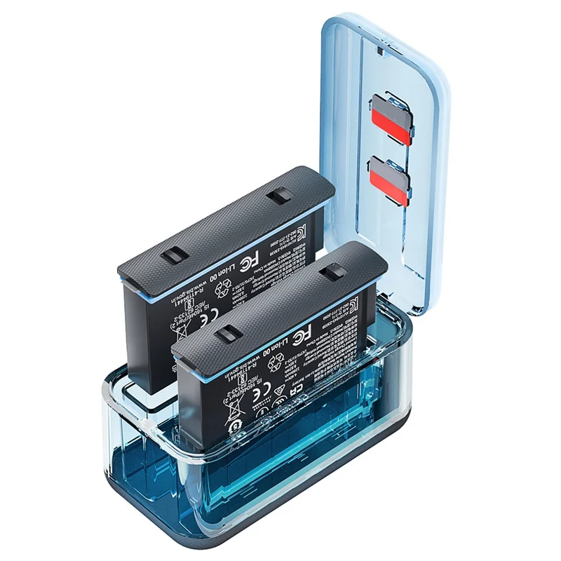 【Electronic-Accessories】For Insta 360 X5 Accessories Charging Butler Dual-Slot Fast Charging Box Display Battery Charger Case Fo