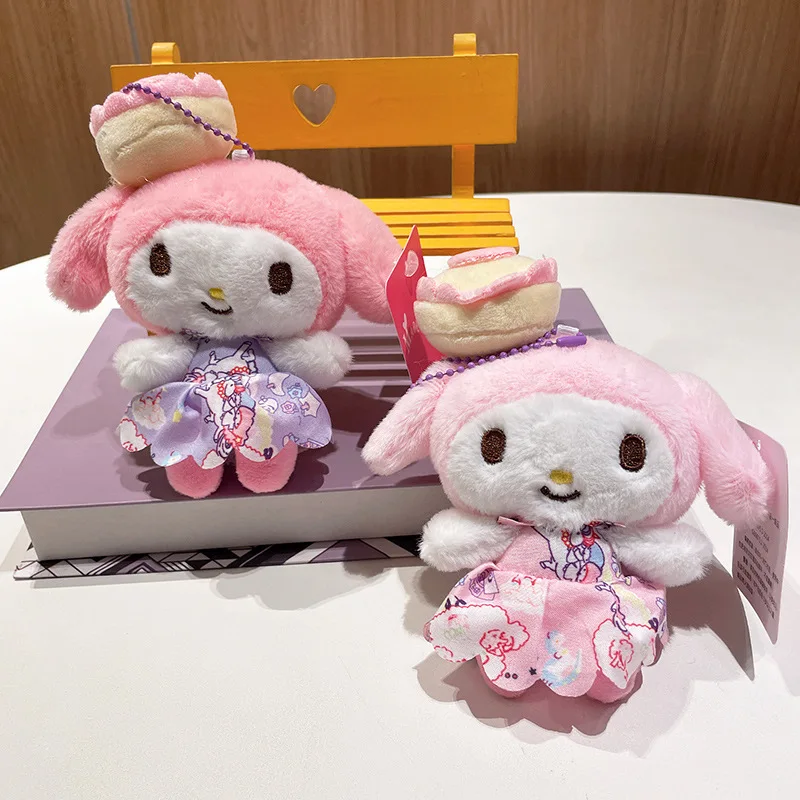 Sanrio Cake MY MELODY Cartoon Niedliches Plüschtier Schlüsselanhänger Paar Rucksack Anhänger Auto Schlüsselanhänger Beste Freundin Geburtstag Weihnachtsgeschenke
