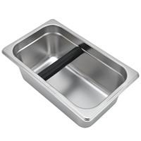 Large Coffee Knock Box Stainless Steel Coffee Grounds Container Residue Bucket Waste Bin for Home Cafe Coffee Accessories