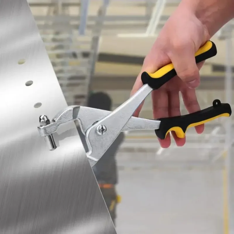 Hand-Operated Punch Pliers Stainless Steel Luminous Iron Sheet Aluminum Edge Punch Metal Sheet Punch Pliers Hole Tool