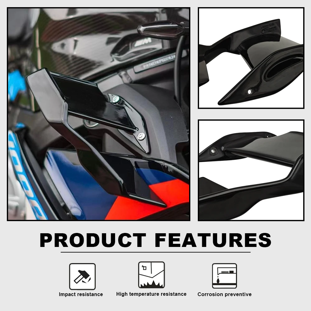 Motorcycle Front Aerodynamic Wing Spoiler Fairing For BMW S1000R M1000R S1000R M1000 R 2021 2022 2023 ABS Plastic Fixed Wing