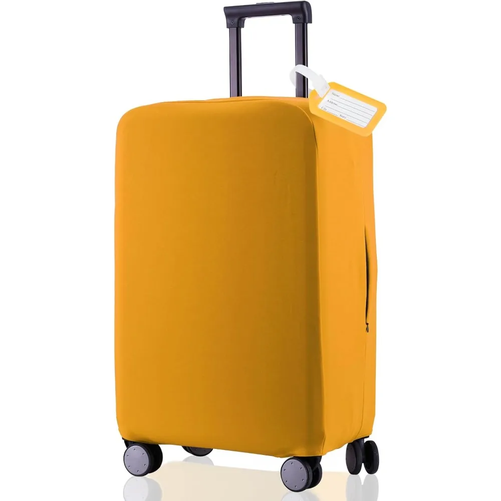 Travel Luggage Cover - Scratch-Resistant Suitcase Protector, Fit 28-29 Inch, Yellow (XL)
