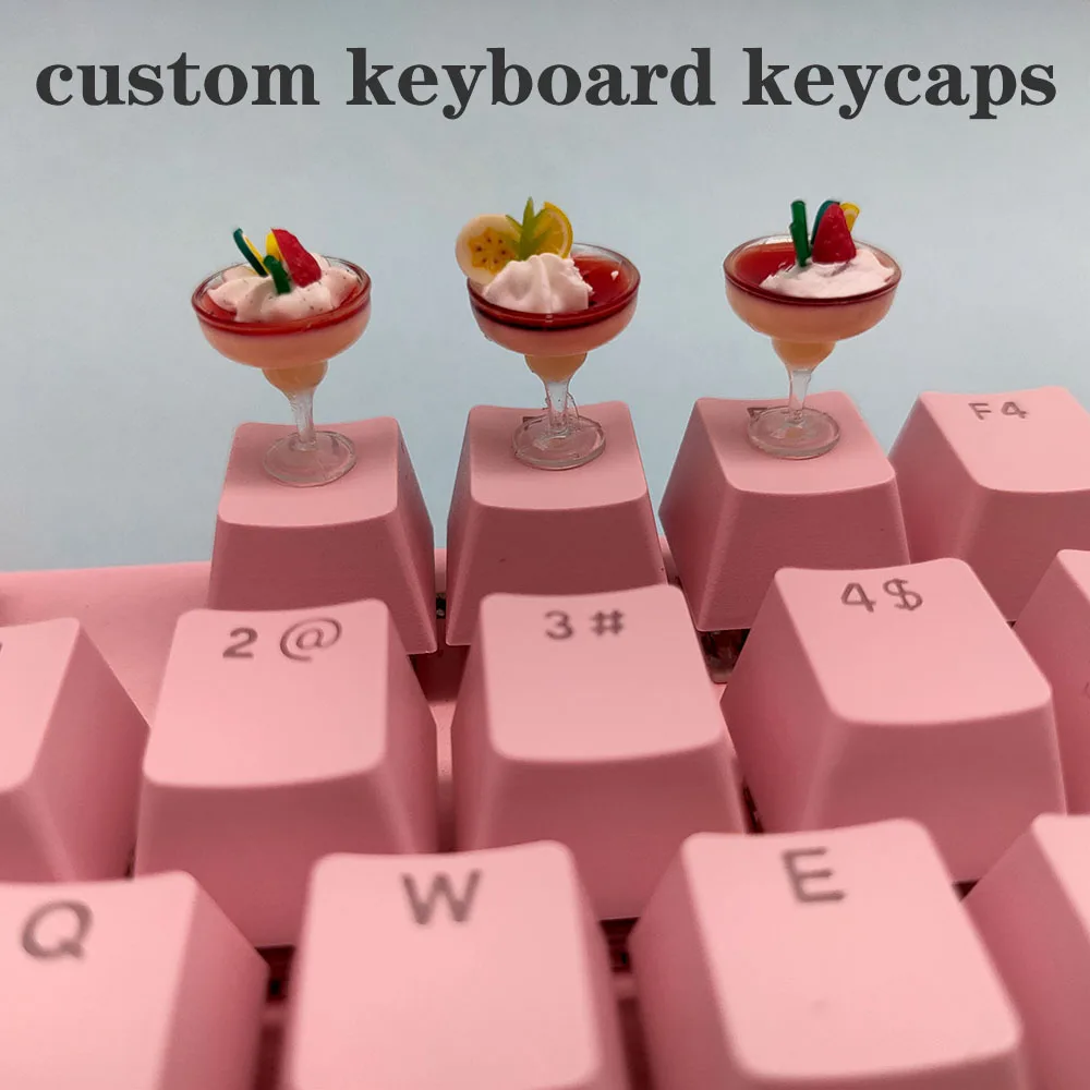 Funny Cartoon Keycaps for Mechanical Keycaps Esc Keyboard Caps Cherry Mx Custom Key Cap Gamer DIY Handmade Cute Cake Keycaps