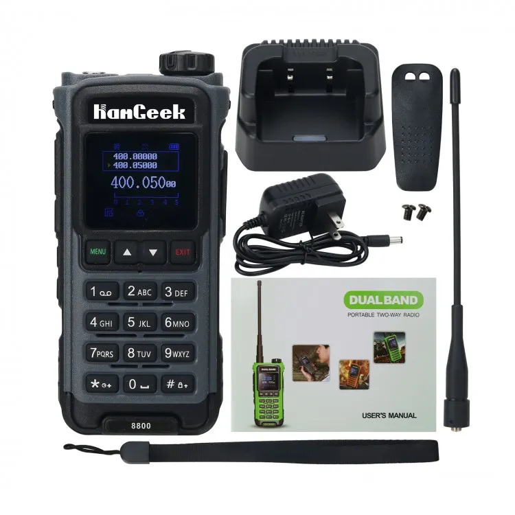 

HG-8800 5W 15KM VHF UHF Radio Walkie Talkie Handheld Transceiver Ensuring Smooth Communication Black