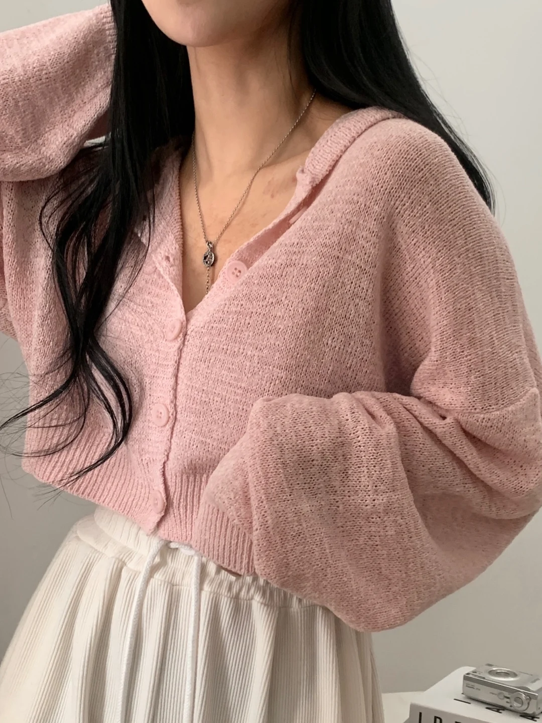 

Korean Sle ort Knitted Sweater Women's Faionable Light Weight Long Sve Hooded Cardigan Thin Sun Protection Outerwear...