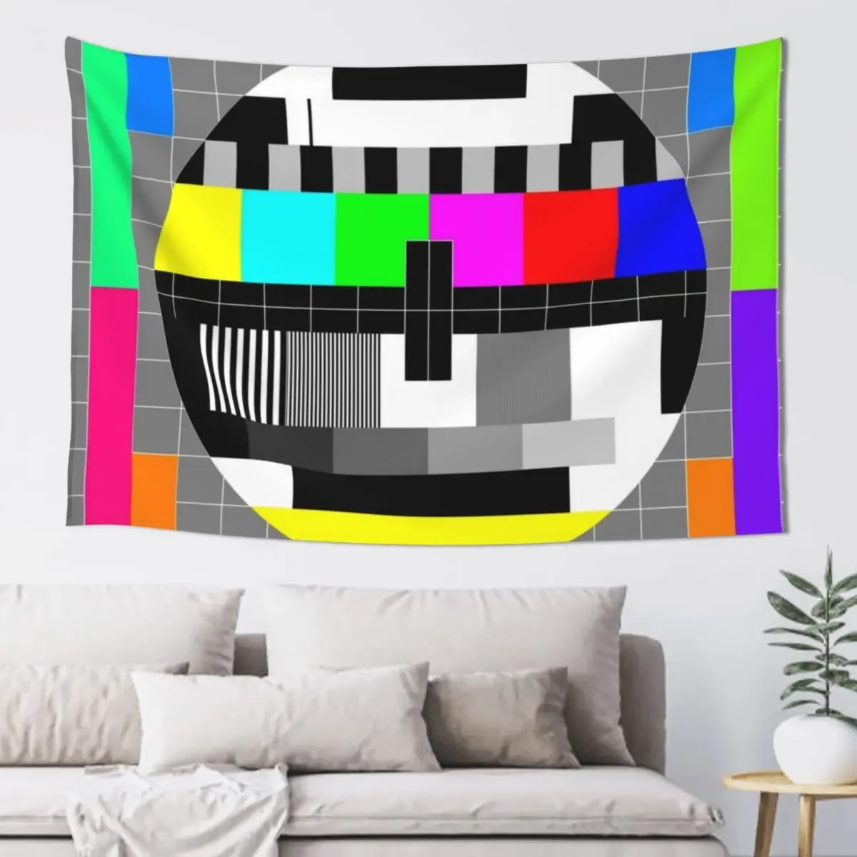 

PAL TV Test Card Tapestry Room Aesthetic Decoration For Rooms Tapestry