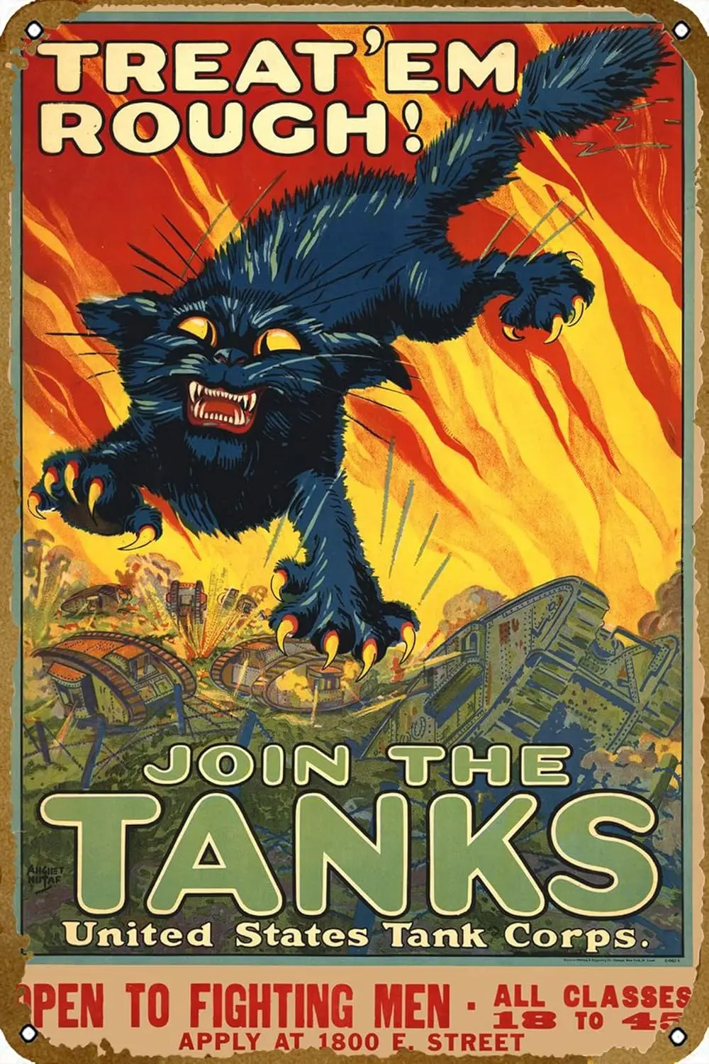 Join the Tanks Poster Retro Metal Tin Vintage Sign 12 X 8 Inch Home Bar Man Cave Wall Decor