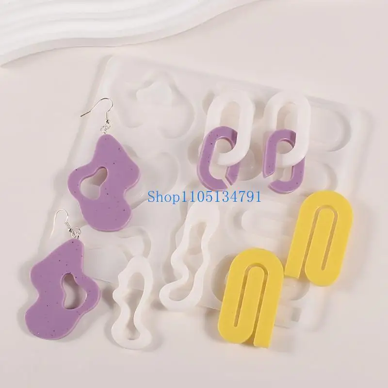 98km Multiple Styles Geometry Earrings Silicone Molds Suitable for Epoxy Resin Diy Crafts Ornament Pendant Keychain Making