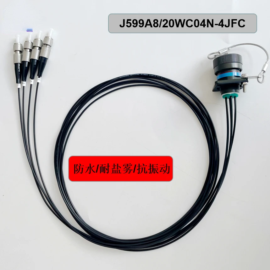 TELINK J599A8 Aluminum Alloy Cadmium Plated 4-core Waterproof Aviation Plug Optical Fiber Connector Multimode