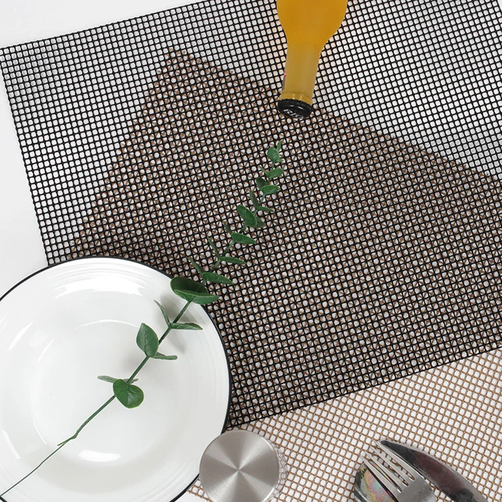 

2pcs Mesh Grill Mats 33x40cm Black Reusable Non Stick Glassfiber Camping Outdoor Grill Mesh Barbecue Accessories