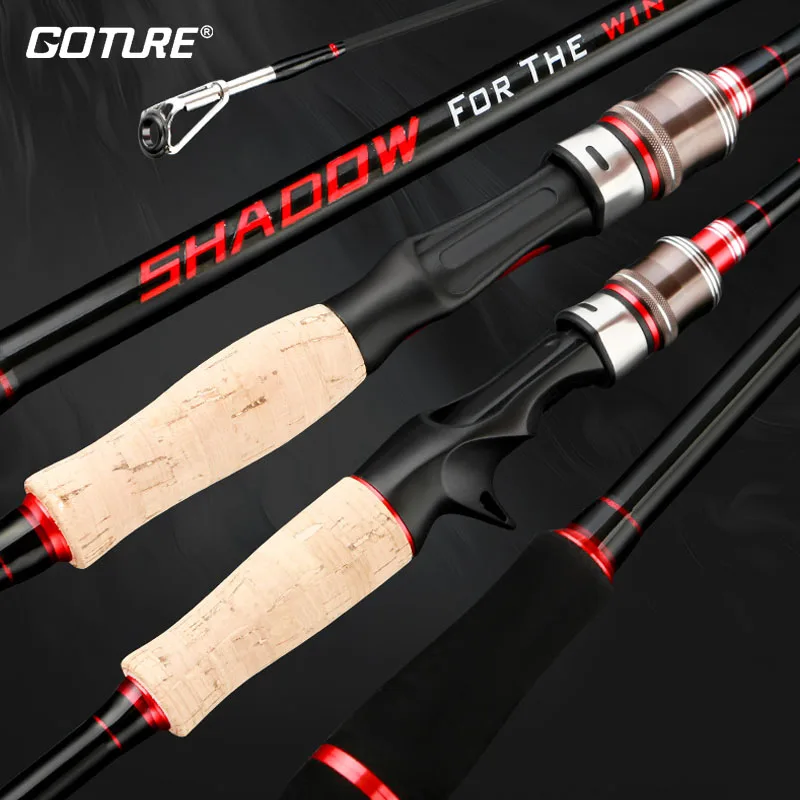 

Goture Shadow M+ML Double Tips Cork Handle Spinning Casting Carbon Fiber Fishing Rod Lure Rod 4-28g for Saltwater Freshwater