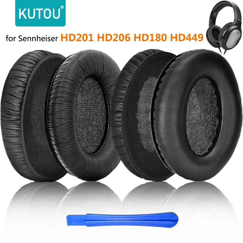 KUTOU Earpads For Sennheiser HD201 Earpads HD206 Cushions HD180 HD449 Headphone Foam Pad Cushion Replacement Parts