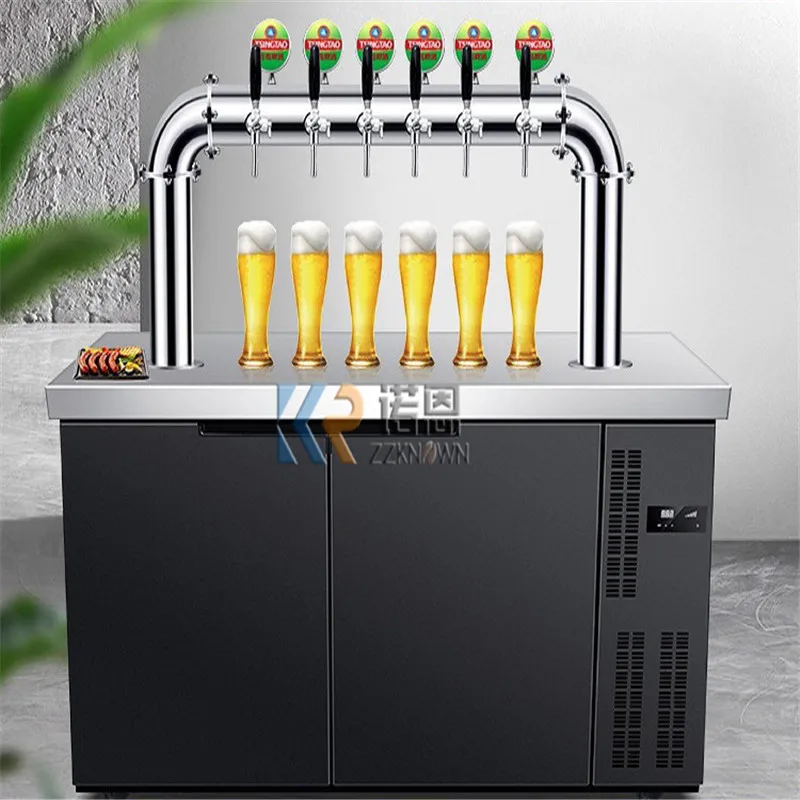 Stainless Steel  Juicer Beer Cooling Dispenser Brewing Machine with Smart Taps Beer Dispenser Tower Kegs Refrigeration Equipment