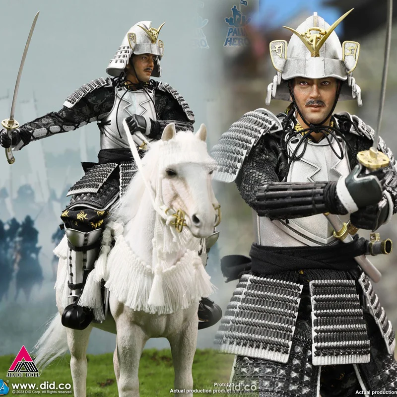 

DID 1/12 XJ80014 Japan Samurai Action Figure XH80021 White Horse Model 6'' Male Soldier Figurine Palm Hero Series for Collection