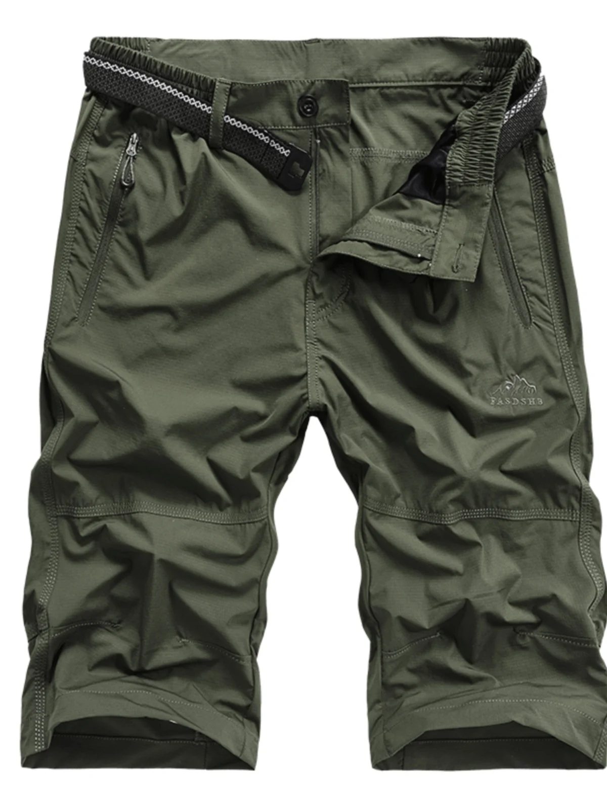 

Men's Summer Thin Quick Dry Breathable Outdoor Casual Sports Loose Large Size Workwear Multi-Pocket Seven-Quarter Beach Shorts