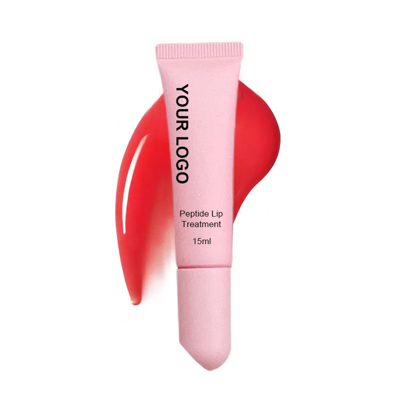 保湿リップグロス,ピンクの容器,5個,ふっくらとしたリップオイル,プライベートラベル,保湿剤,ビーガン化粧品,卸売