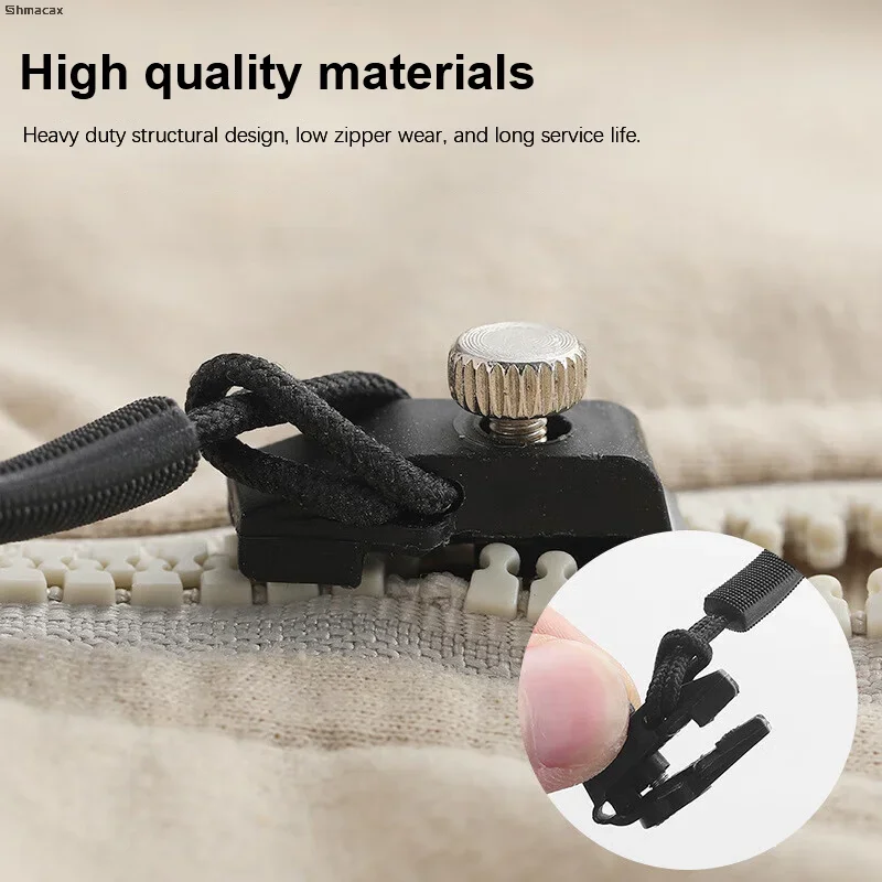 5Pcs Universal Detachable Metal Zipper Slider Puller Repair Kit DIY Replacement Lever Locks For Clothing Luggage