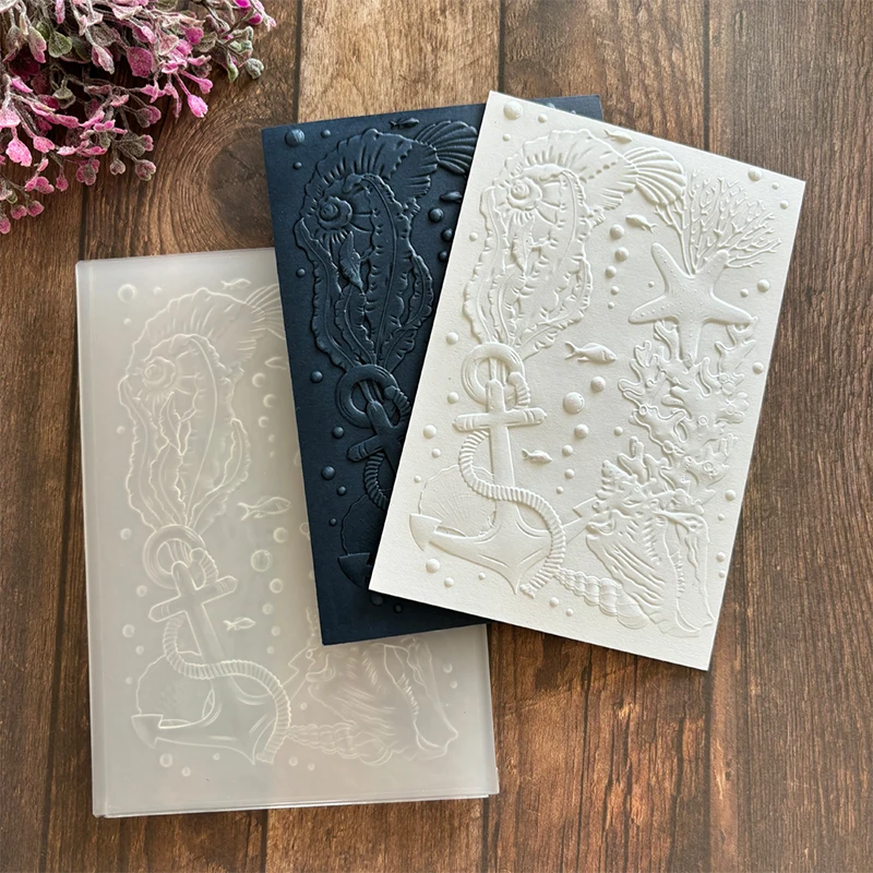 Coral Reef 3d Embossed Folder And Mold Transparent Embossed Plastic Board Designed For Diy Paper Cuttings Mold Clipping Gift Car