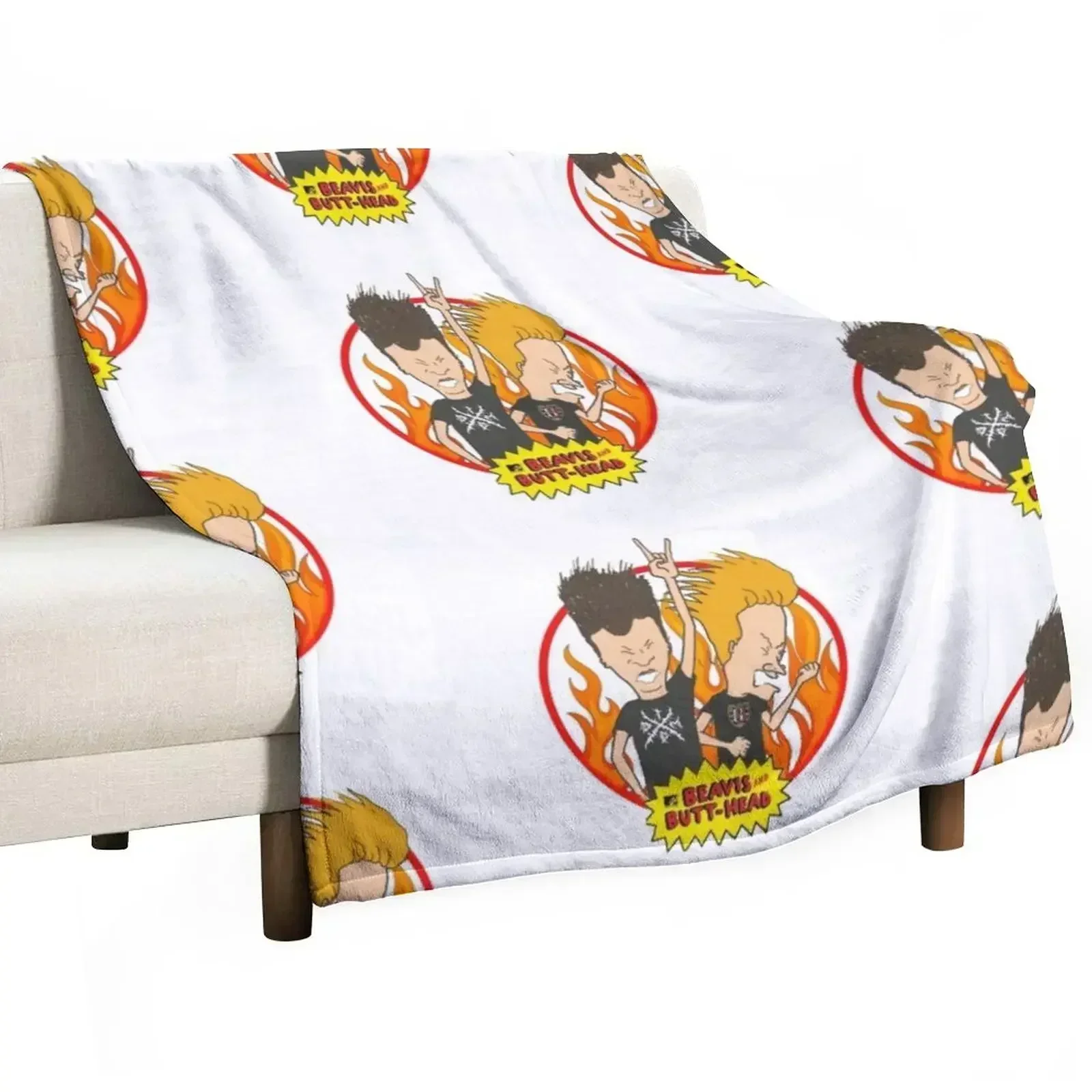 

Beavis and butthead Throw Blanket Plush Fuzzy Cozy Blanket for Couch Sofa