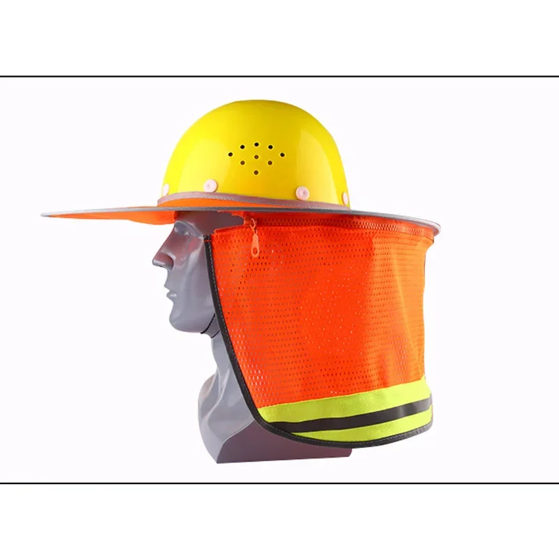 Imagem -02 - Summer Sun Shade Segurança Hard Hat Pescoço Escudo Capacetes Faixa Reflectiva Malha Útil Cap Cover para Trabalhadores da Construção Civil