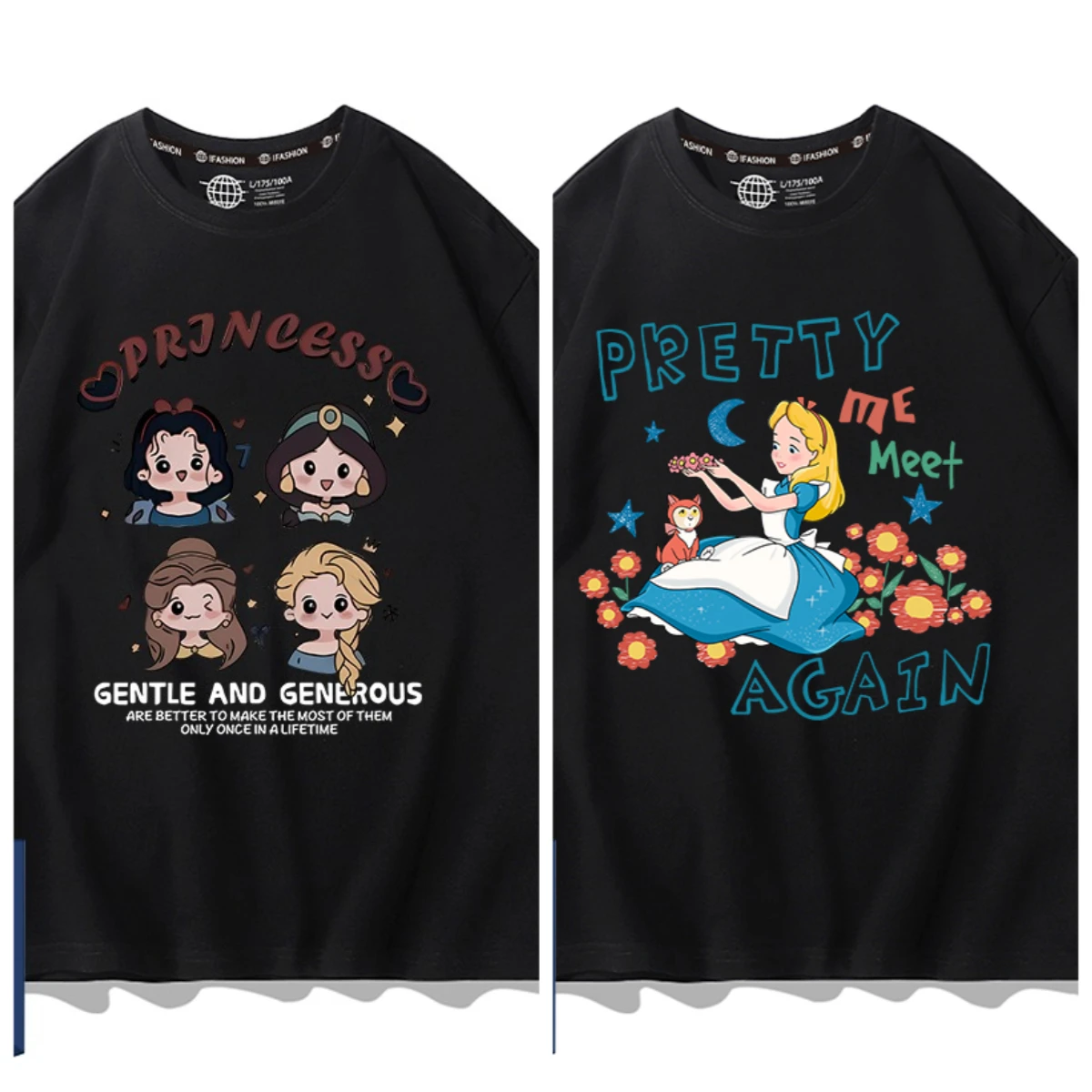 

NASA Disney Princess Joint футболка с короткими рукавами женская летняя мультяшная второмерная одежда Белоснежки Tide