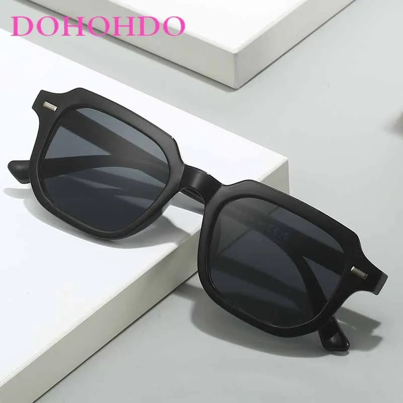 Fashion Luxury Brand Designer Small Frame Square Rice Nail Sunglasses Men's Women's Classic Individuality Vintage Eyewear UV400