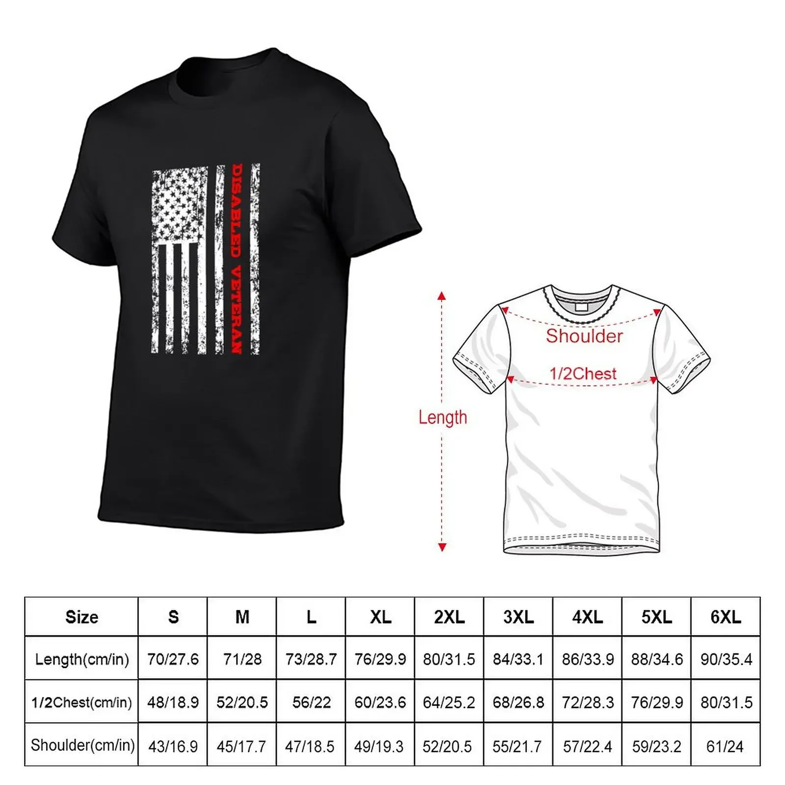 Disabled Veteran T-Shirt korean fashion cute clothes tee shirts for men