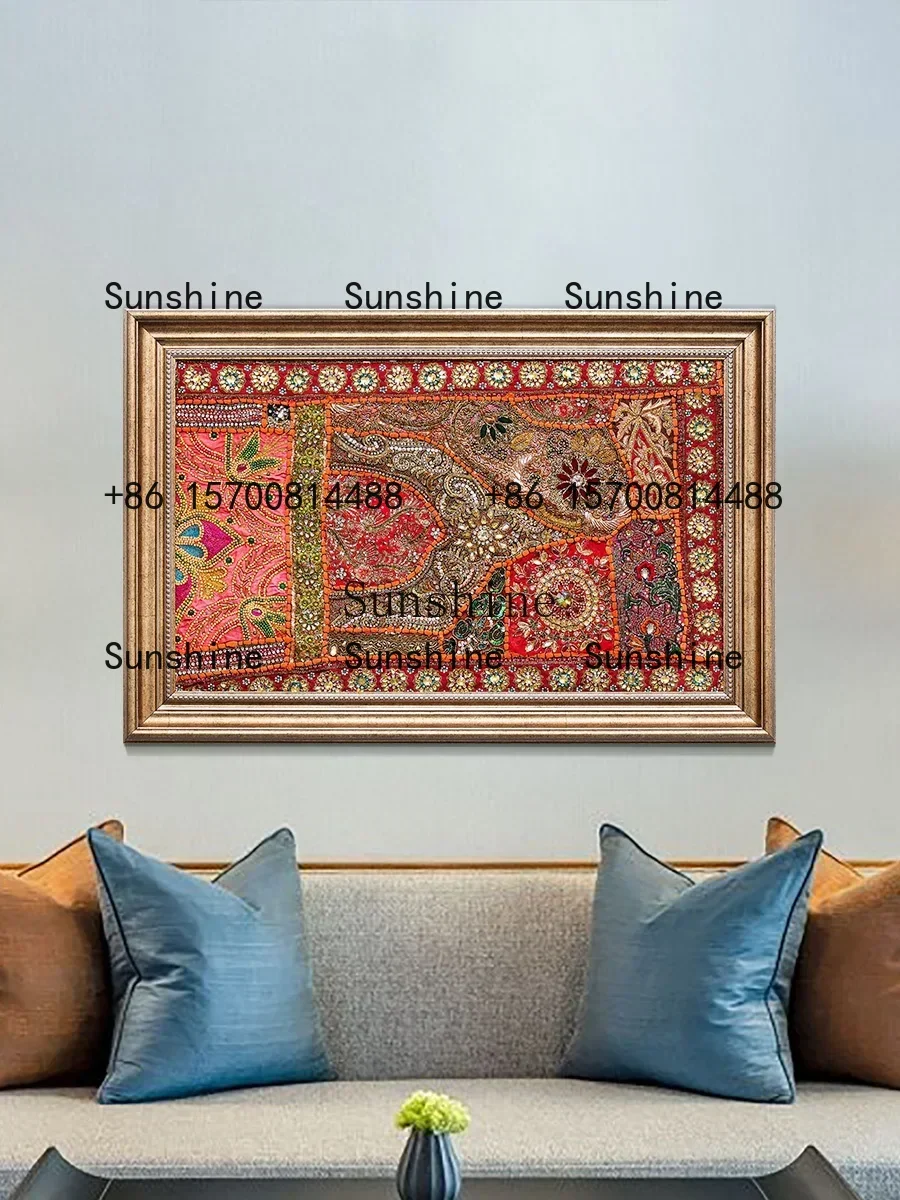 South East Asia style hand-embroidered mural living room entrance dining room decorative paintingR