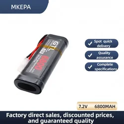 Nuova batteria da 7.2V 6800mAh NiMH battery pack RCcar truck Bugibot tank ni mhBattery alimentatore per cena grigio, con connettori Tamiya