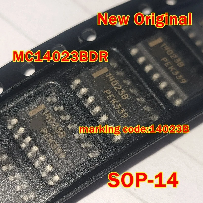 1pcs to 100pcs New Original MC14023BDR2 MC14023BDR SOP-14 marking code:14023B B-SUFFIX SERIES CMOS GATES