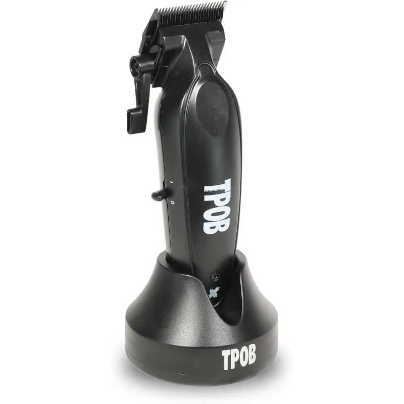 TPOB X Digital Brushless 6800rpm Aparador de cabelo para homens, aparador de lâmina T sem fio recarregável Edgers Clippers, preto