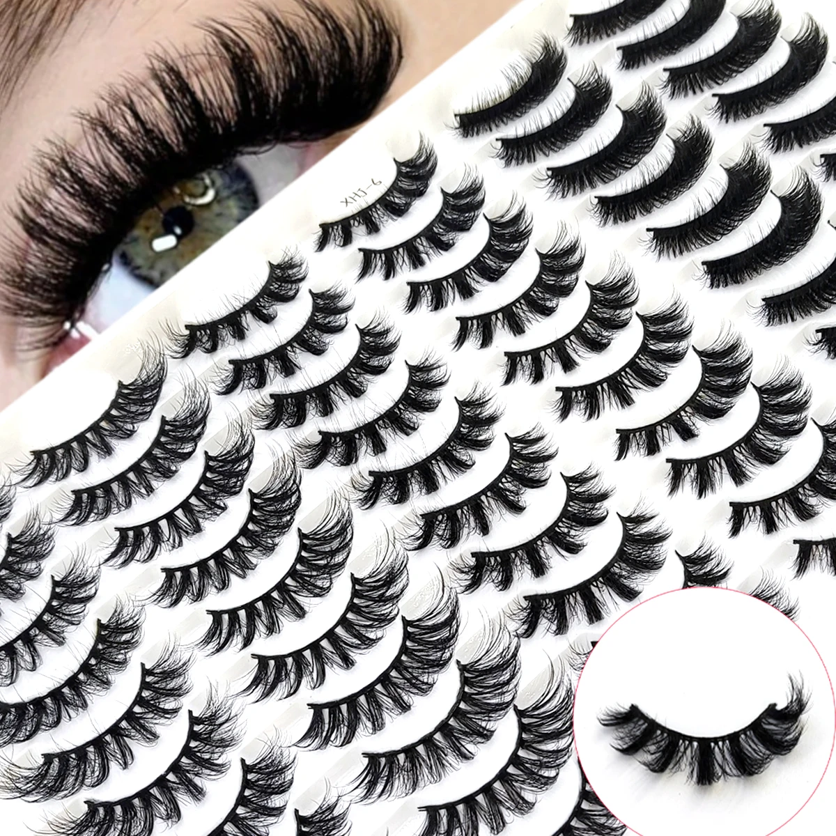 Neue 30/40 Paar natürliche lange 3D künstliche Nerz-Wimpern, falsche Wimpern, Make-up-Set, Nerz-Wimpern, verlängerte Wimpern