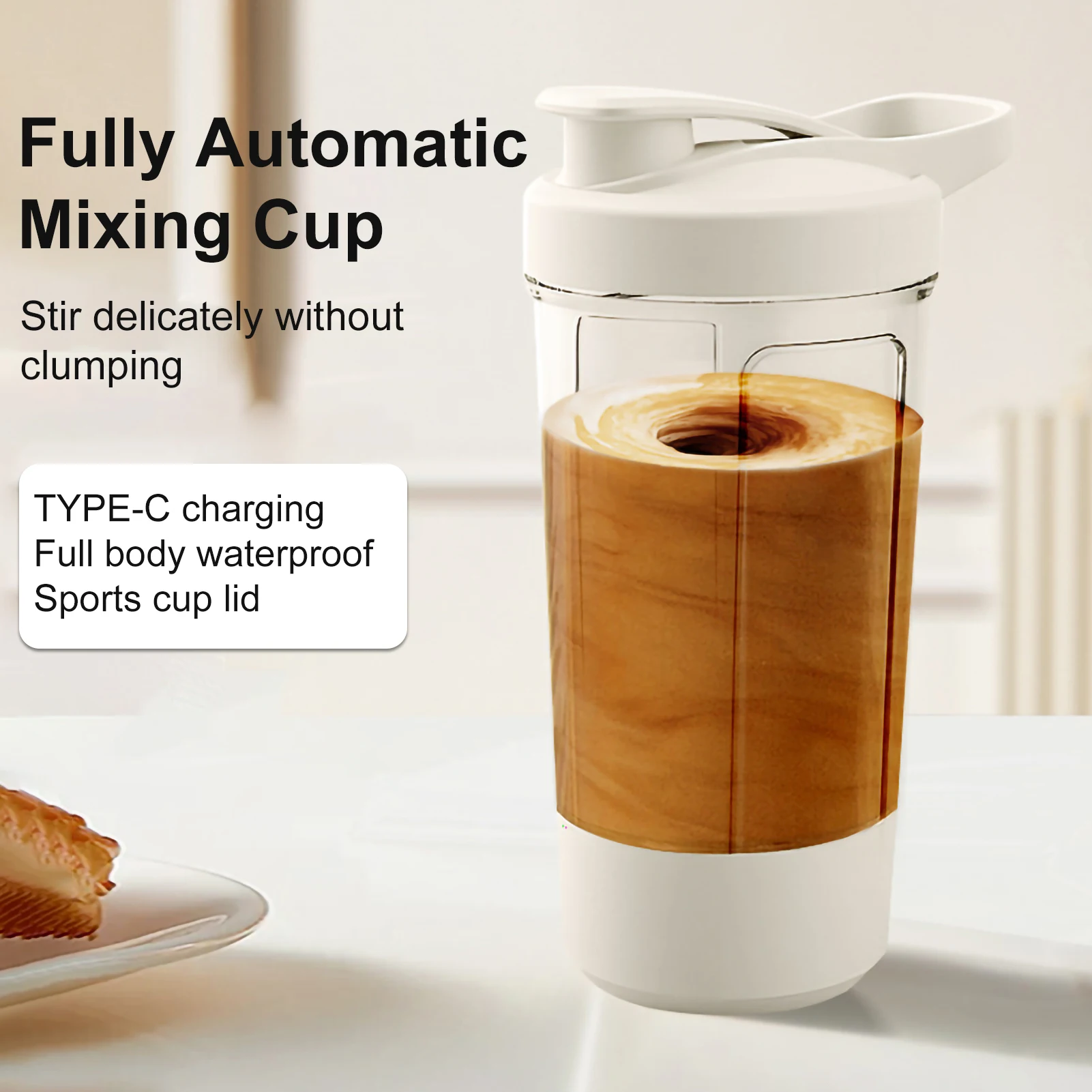 Automatic Mixing Cup Coffee Milk Powder Water Cup Shake Cup Electric Water Cup Kettle Protein Shake Stirrer